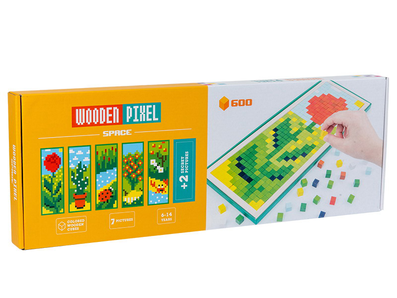 Wooden Pixel Puzzle (Flowers)