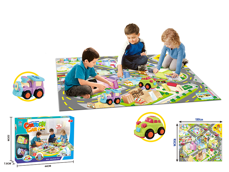 Road Carpet With 2 Friction Cars