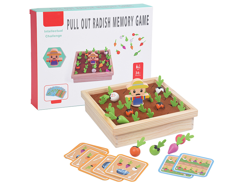 Wooden Pull Out Radish Memory Game