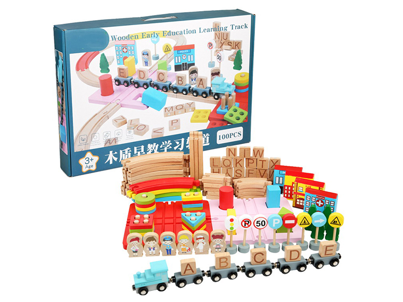 Wooden Early Education Learning Track 100pcs