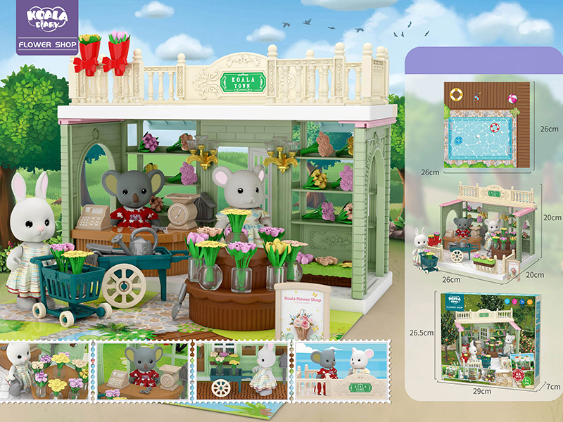 DIY Koala Town Flower Shop 63PCS