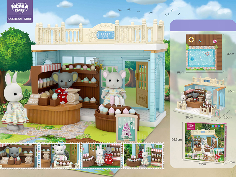 DIY Koala Town Ice Cream Shop 62pcs