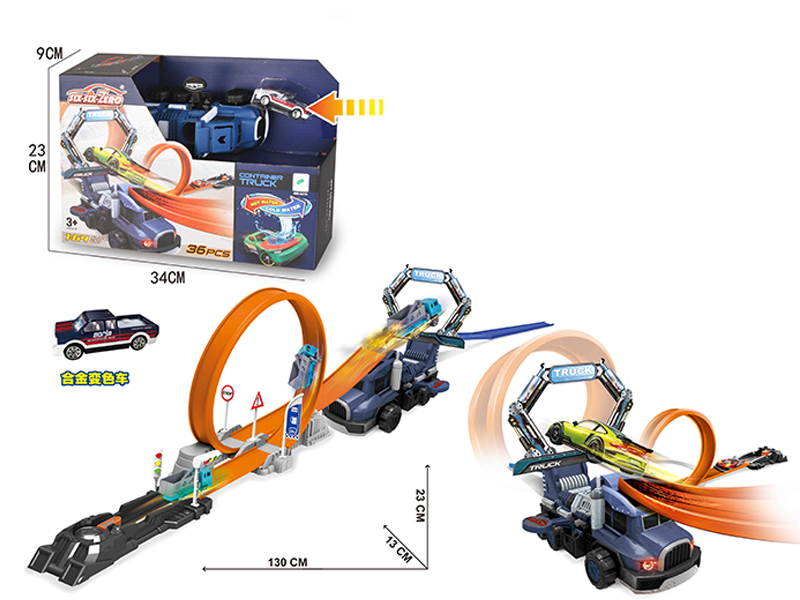 Alloy Color Changing Truck Ejection Track Set