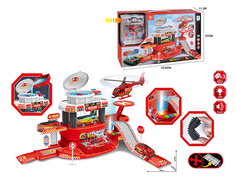 32PCS Multifunctional Fire Car Wash Set With Light And Music