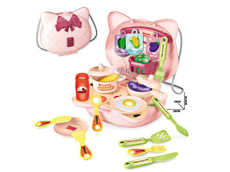28PCS Play House Kitchen Backpack