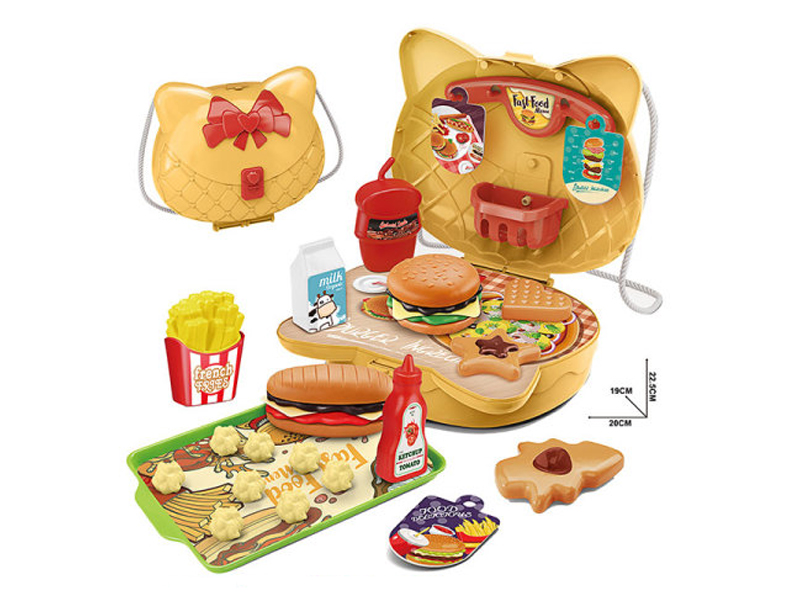 27PCS Play House Hamburger Backpack