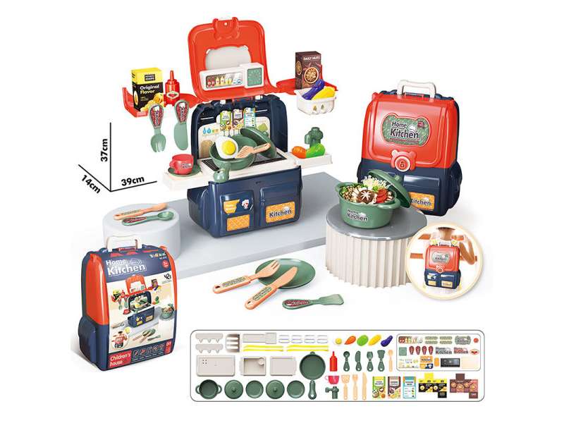 42PCS Play House Kitchen Backpack