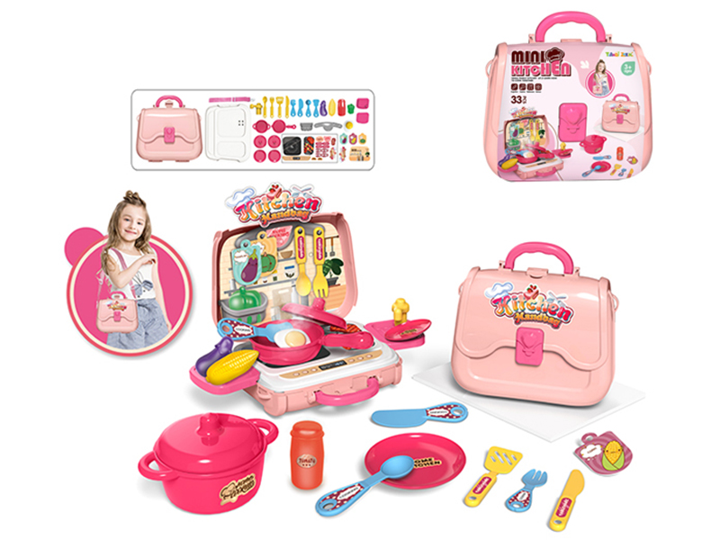 33PCS Play House Kitchen Handbag