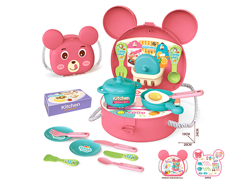 24PCS Play House Kitchen Shoulder Bag