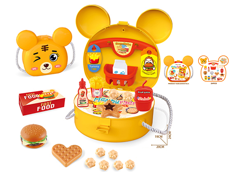24PCS Play House Hamburger Shoulder Bag