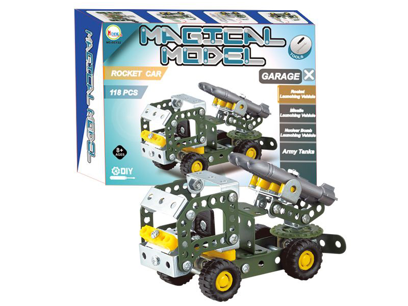 Metal Assembly Rocket Car 118pcs
