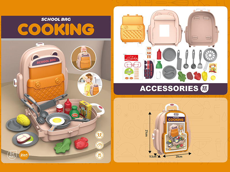 2 In 1 Cooking School Bag 22pcs