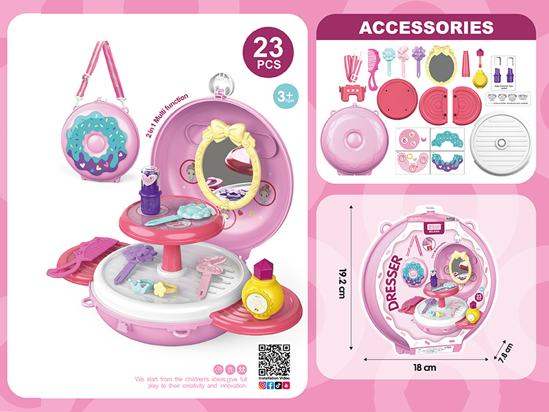 2 In 1 Donut Shoulder Bag Dresser 23pcs