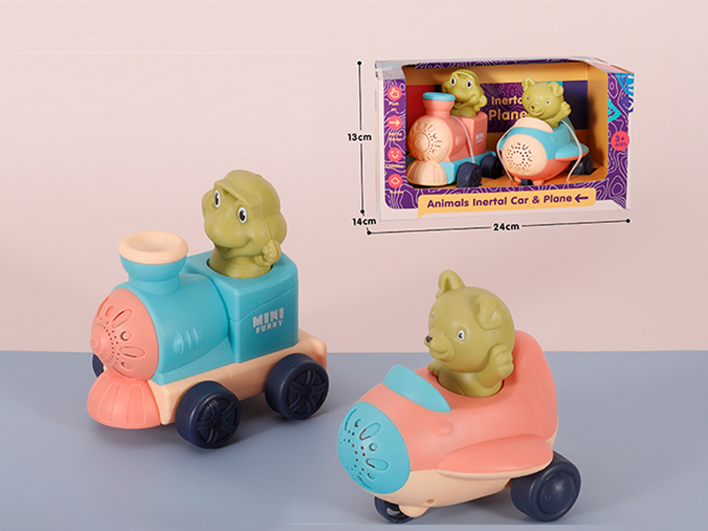 Friction Frog / Bear Car Set