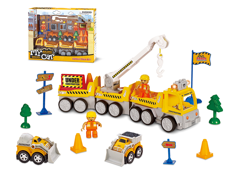 DIY Slide Building Blocks Engineering Truck 32pcs