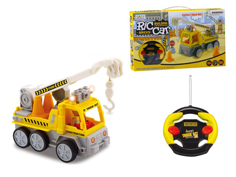 Building Blocks Engineering Truck Set(Remote Control/Crane)10pcs/With Light