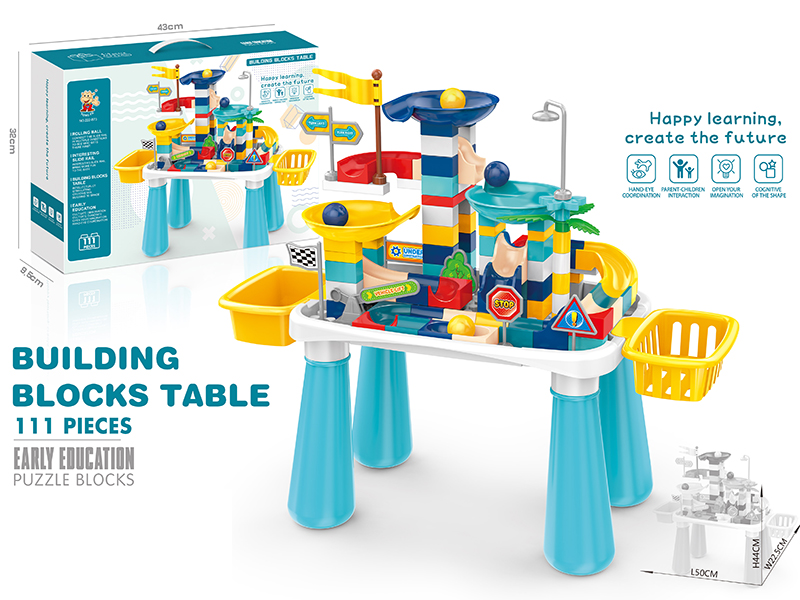 Slideway Building Blocks Table 111PCS