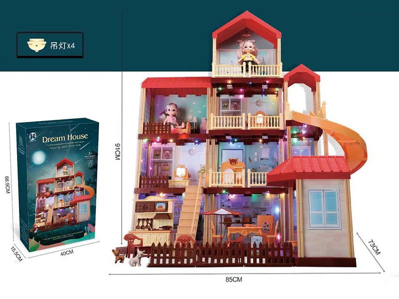 DIY Assembly Villa With Lights 322pcs