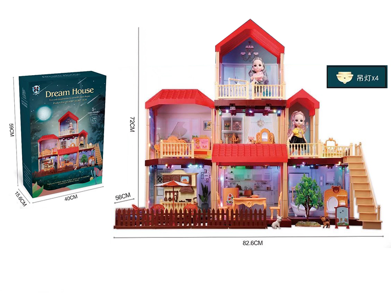 DIY Assembly Villa With Lights 246pcs