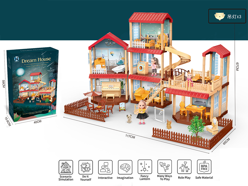 DIY Assembly Villa With Lights