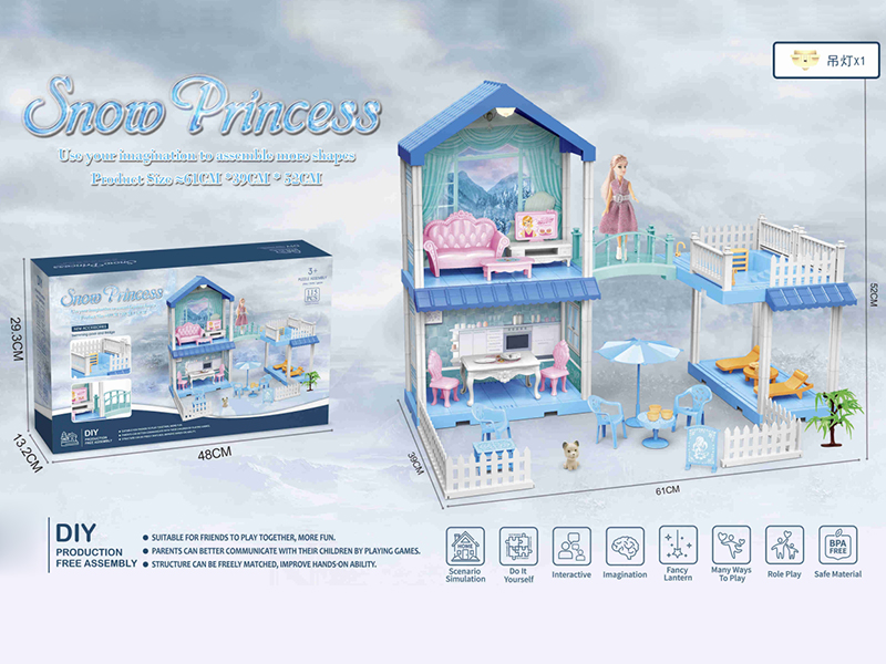 DIY Assembly Villa With Lights 115PCS