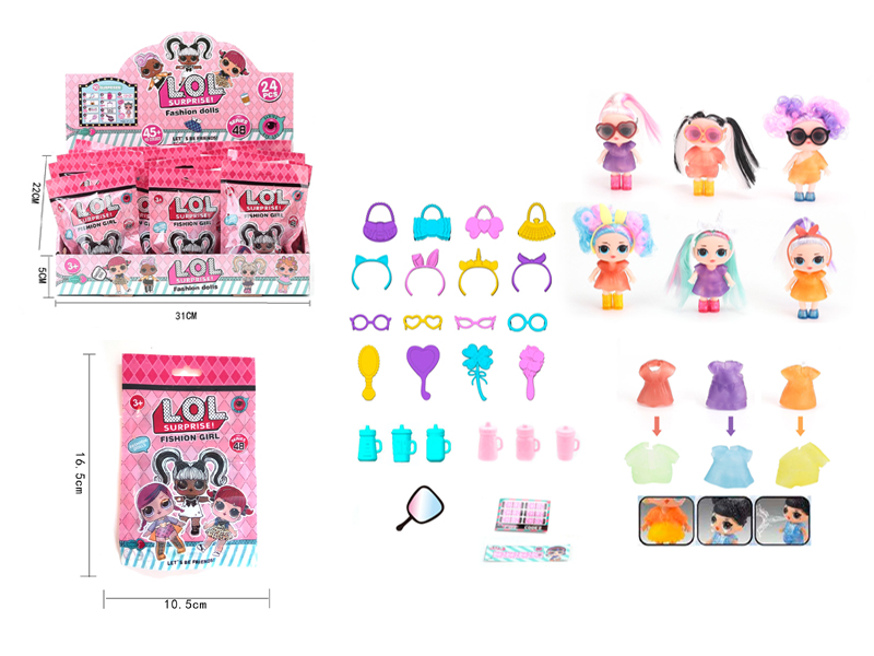 24PCS Bag Hair Transplant Surprise Doll