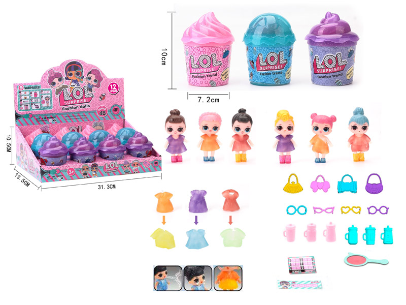 12PCS Ice Cream Cup Surprise Doll