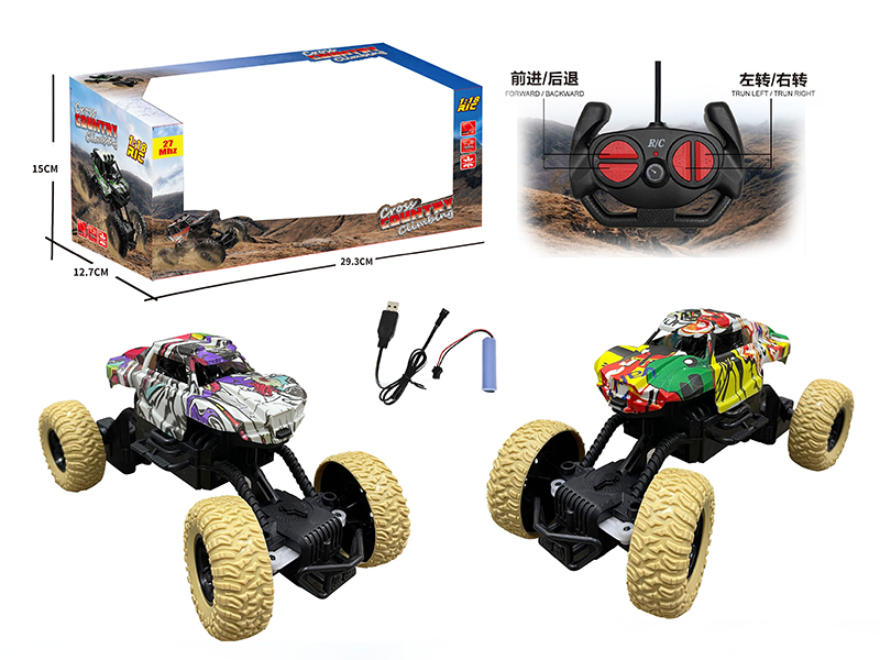 27mhz 1:18 4-Channel Remote Control Graffiti Cross Country Climbing Car