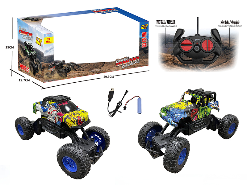 27mhz 1:18 4-Channel Remote Control Graffiti Cross Country Climbing Car