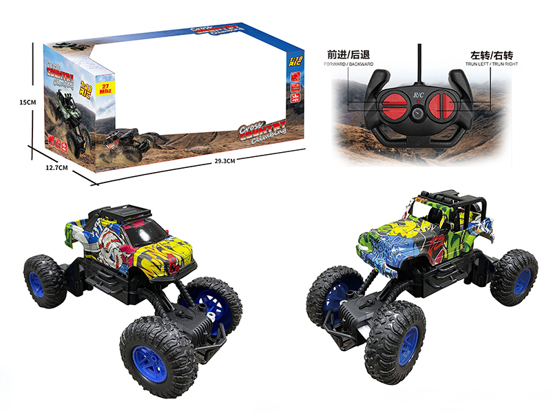 27mhz 1:18 4-Channel Remote Control Graffiti Cross Country Climbing Car