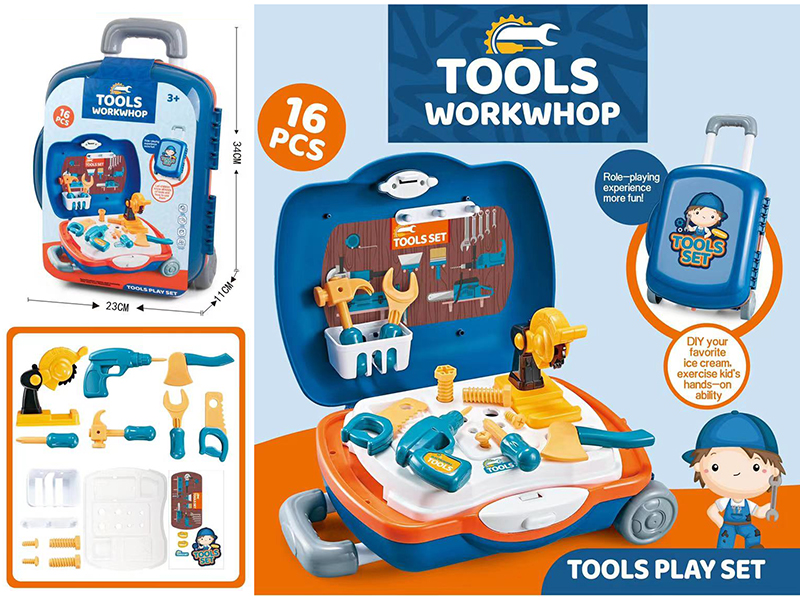 Tools Workwhop Trolley Case 16pcs