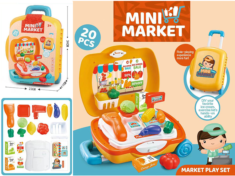 Vegetable Supermarket Trolley Case 20PCS