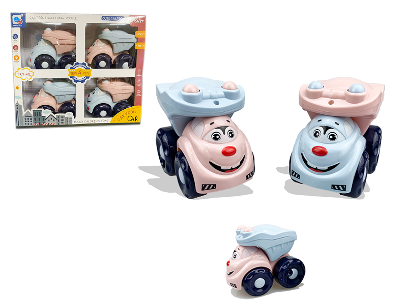 Pull Back Cartoon Police Car