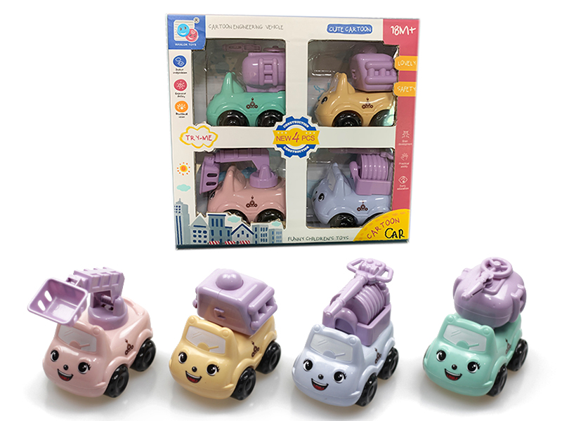 Pull Back Cartoon Fire Engine