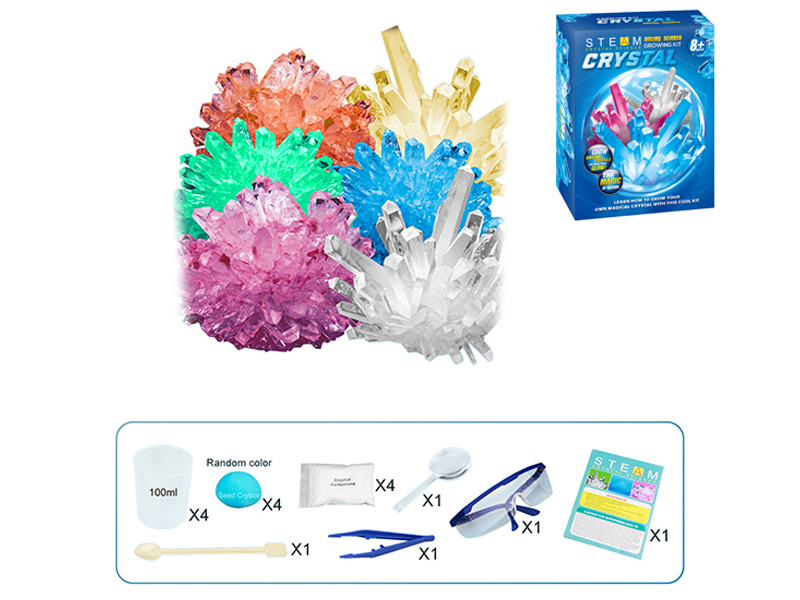 Crystal Planting And Growth Science Experiment Set(4 Crystals)