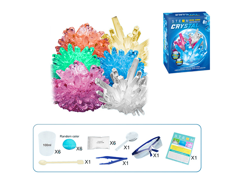 Crystal Planting And Growth Science Experiment Set(6 Crystals)