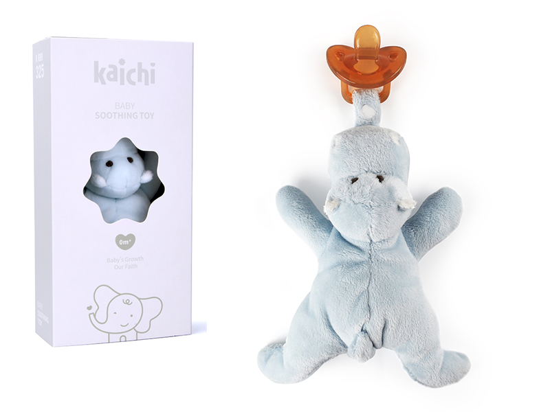 Hippo Pacify Plush Doll (Silicone Pacifier 1)