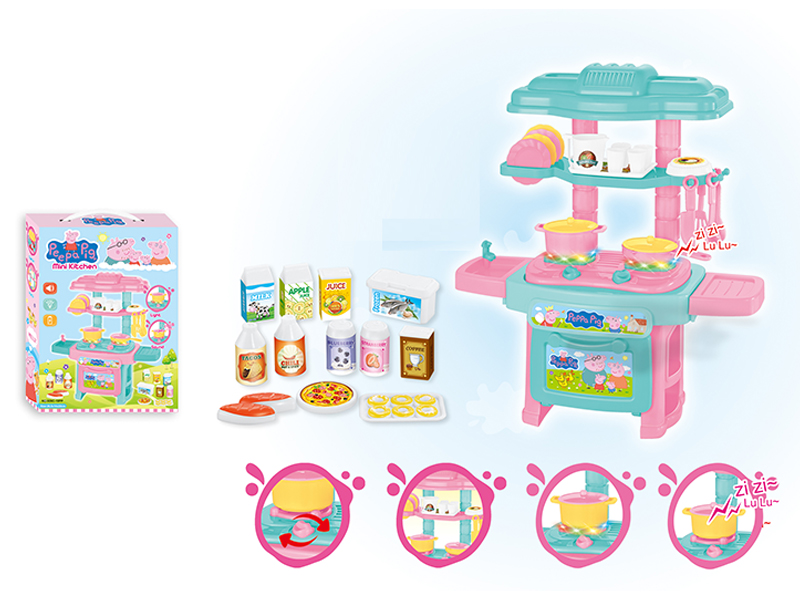 Tableware Table With Light And Music - Little Pig