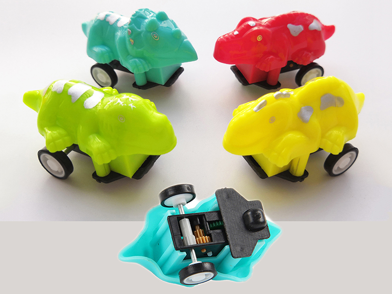 (4)Solid Color Dinosaur Pull Back Car