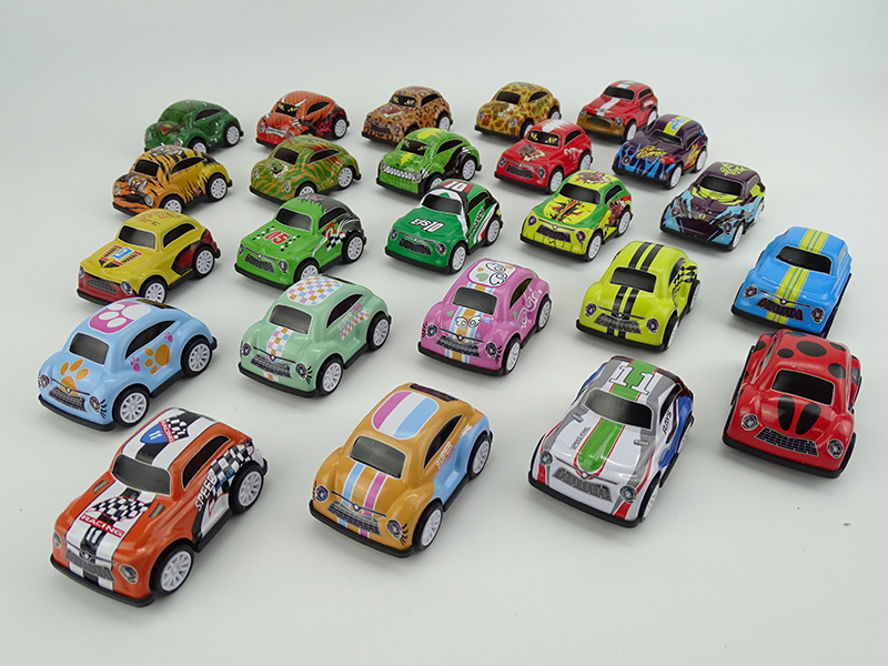 Cartoon Iron Shell Pull Back Car