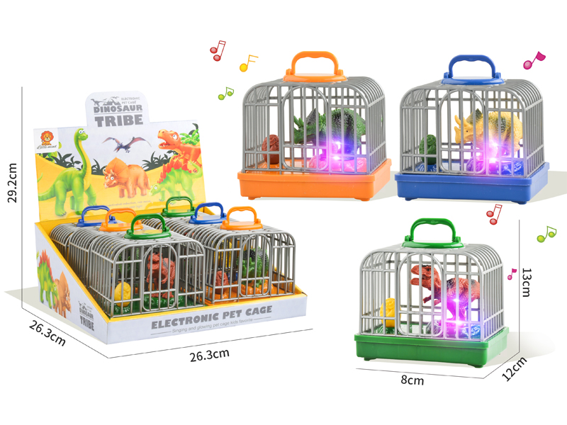 Dinosaur Cage With Light And Music