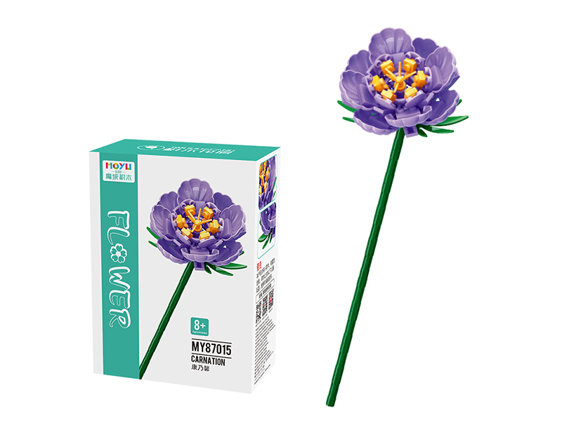 Building Block Flower Series - Purple Carnation