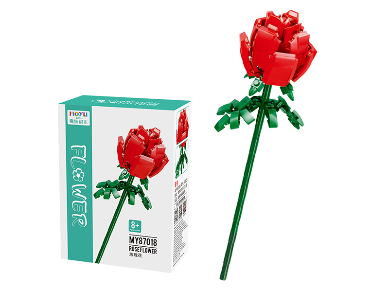 Building Block Flower Series - Red Rose
