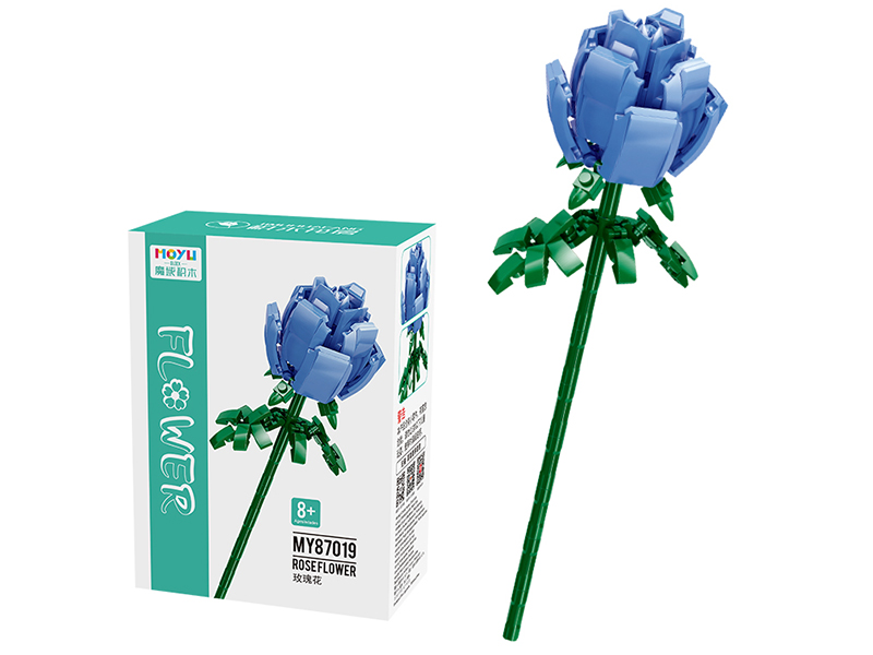 Building Block Flower Series - Blue Rose