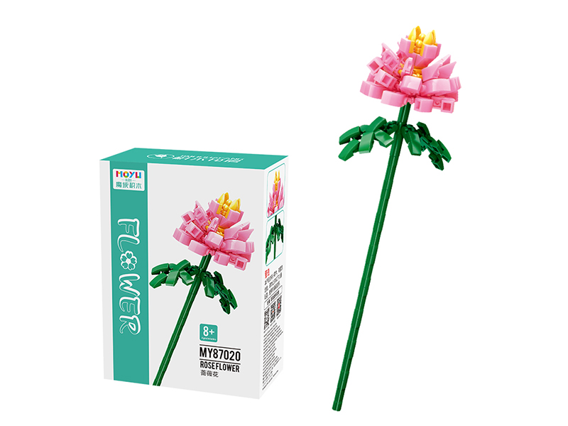 Building Block Flower Series - Pink Rose