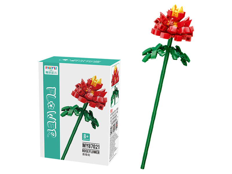Building Block Flower Series - Red Rose