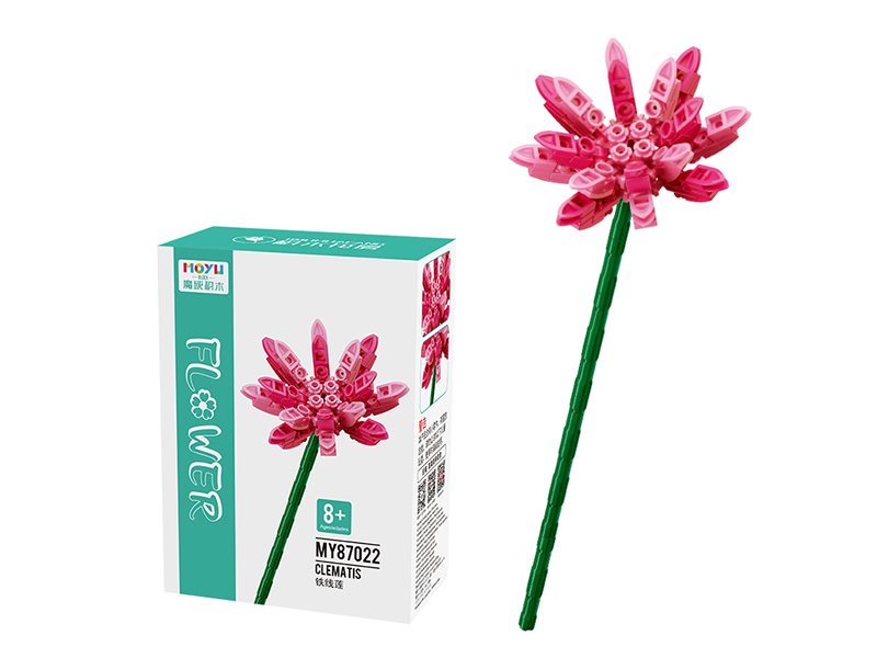 Building Block Flower Series - Pink Clematis