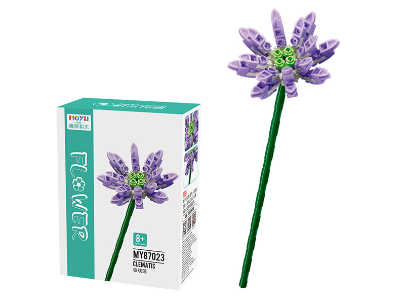 Building Block Flower Series - Purple Clematis