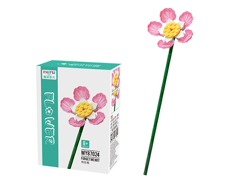 Building Block Flower Series - Pink Forget-Me-Nots