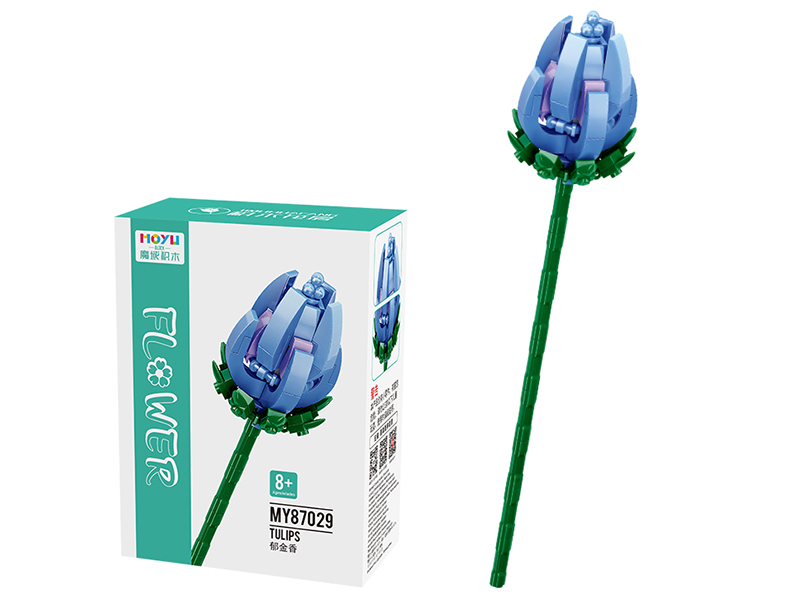 Building Block Flower Series - Blue Tulips